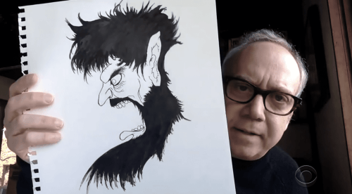 Иллюстрации Пола Джаматти с капризными, загадочными лицами демонстрируются в музее
